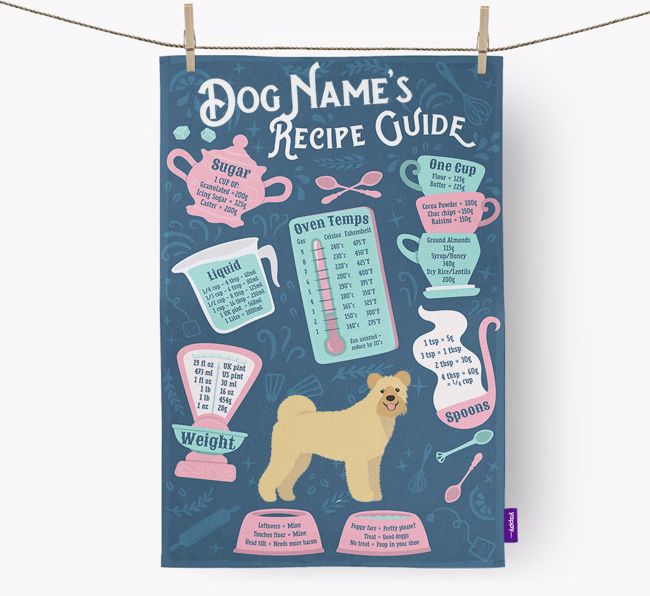 'Recipe Measurements Guide' - Personalised {breedFullName} Tea Towel